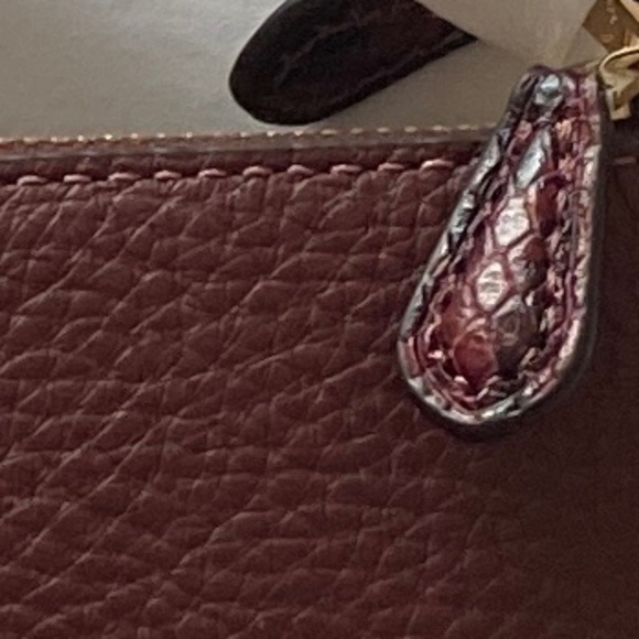 Coach Double Corner Zip Wristlet NWT w Snake Embossed Strap NWT - Picture 11 of 16